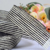 2/5/10M 플라워 화훼 꽃 파티 공예 웨딩 선물 마 황마 삼베 리본, 5M, 블랙