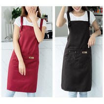 민스리빙 바리스타 앞치마 업소용 H형 방수앞치마 카페 공방 화방 까페, 1개, 브라운(카페)