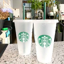 스타벅스 리유저블 콜드 컵 2개 셋트, green straw-2ct, 709ml