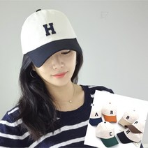 투톤 알파벳 캡모자 야구모자 볼캡 남녀공용 국산