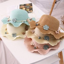 별도표기 준캡 유아 아동 어린이 플라워태슬 밀짚모자 봄 여름 가을 자외선차단 귀여운모자