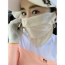 휴스토니[본사] 쿨 냉감 골프 마스크 H2 고급 원단 자외선 차단 마스크 국산