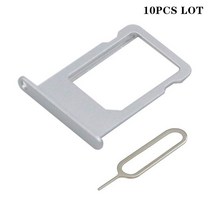 SIM 카드 트레이 홀더 슬롯 아이폰 호환 5S 6G 6S 6P 7G 7 플러스 8 8G 어댑터 방수 씰 교체 부품용 10 피스, [06] 10X black for x