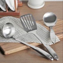 ELO 통스텐 조리도구 국자 뒤집개 주걱 3종 볶음 스푼 손잡이 통주물 거름망, 01.통스텐국자