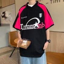 아메리칸 래프팅 레이싱복 여름 메쉬 통풍 루즈핏 패셔너블 티셔츠