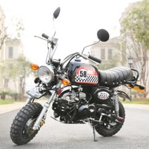 레트로 125cc 미니 모터사이클 성인 미니스쿠터 소형오토바이 소형 바이크, 붉은색