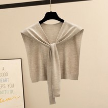 JUSTFEELING 니트 숄 봄여름 가을 루즈핏 레이어드 어깨 숄 여성의류