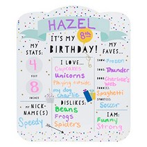 12”x10” Confetti Birthday Milestone Chalkboard Style Photo Prop for Babies and Toddlers - Reusable D, 1