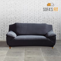 [소파스핏] 패브릭 고탄력 3인용 소파커버(185~235cm), 색상:벤타블랙