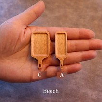 월넛도마 나무도마 캠핑 BJD 인형 커팅 보드 집 액세서리 너도밤나무 체리 우드 블랙 월넛 정통, [04] Beech set 2