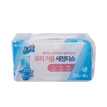 스카트 유리거울 세정티슈 30매x4입, 옵션1 - 기본포장 (박스or비닐포장) (+0원)