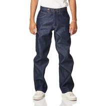 Key Apparel 남성용 릴렉스 핏 더블 프론트 데님 로거 던가리 인디고 블루