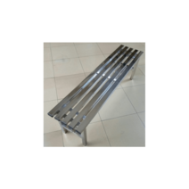 야외 스테인리스 벤치 실내 의자 병원 카페 헬스장, 길이100x폭35x높이45cm - 304 스텐