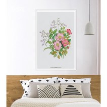 아이엠스톡 인테리어 액자 Wild Rose 캐나다 야생화 001 캔버스액자, 블랙원목