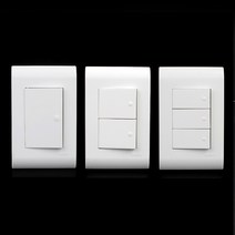 1구/2구/3구 화이트 베이직 스위치 커버 전구 벽스위치 교체 온오프 덮개 조명 욕실, 2구
