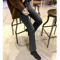여자청바지 데님바지 x2 청바지 여성 와이드 레그 8 점 작은 스모키 그레이 마이크로 라 하이 웨이스트 스트레이트와 얇은 한국어