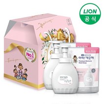 아이깨끗해 프리미엄 핸드워시 선물세트 450ml용기 2개+ 400ml리필 2개, 1.힐링코튼 용기2개+리필2개