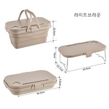 스페셜 캠핑 폴딩박스 캠핑트렁크 미니테이블/ 야외용 카고박스 글램핑 오픈 사이드 대형 수납장 좌식미니멀 차박, 화이트