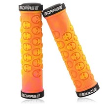 Acekit 마운틴 바이크 핸들바 그립 MTB BMX 폴딩 바이크용 듀얼 락온 TPR, Yellow