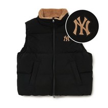 MLB 베이직 넥플리스 패딩 조끼 NY (Black)