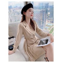 녕동 여성 V넥 슬림 자켓 하객 원피스 패션 정장 자켓형 미니 원피스 오피스룩