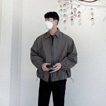 3컬러 봄 가을 데일리 지퍼 카라 오버핏 남자 숏야상 자켓