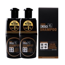 지디에스 블랙 모 염색 샴푸 딱 한번 염색샴푸 200mlx2개 세트+비닐장갑 12장 식약처 기능성 염모 샴푸 새치 흰머리 케어 자연유래성분 블랙 컬러체인지 추천
