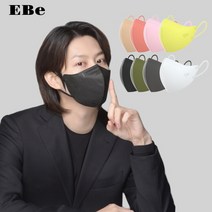 이비에 8컬러 KF94 마스크 10매 김희철 귀편한 새부리형 대형 중형 소형 초소형 세부리형, 화이트(공산품마스크)