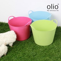 올리오 다용도 소프트 빨래바구니 15L 3개, 그린