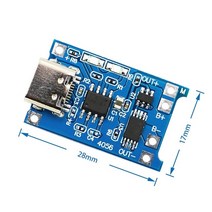 마이크로 USB 5V 1A 18650 TP4056 리튬 배터리 충전기 모듈 충전 보드 보호 이중 기능 포함 arduino용 이온, [05] TP4056 type-c