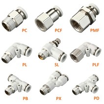 공압 에어 커넥터 피팅 화이트 호스 1/4 1/2 6mm 8mm BSP 스레드 퀵 커플링 기관 호스tpu pvc + 실리콘 재, 09 8-01 (8mm-1l8)_03 PLF