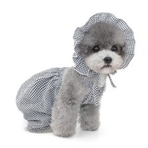 준성 체크 나시 여름 강아지 옷 호박바지 민소매 소형견 중형견 애견 반려견 의류, 블랙(모자증정 행사중)