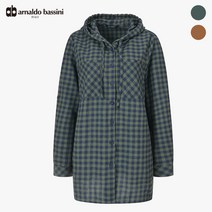 아날도바시니 본사직영 (아날도바시니) 기모 체크 후드 셔츠(ZAU12BL01M)