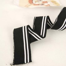 [러브원단] 요꼬시보리 스트라이프(폭3cm)-7color, 블랙화이트
