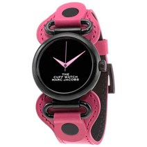 [해외]명품마크제이콥스시계70014884 Marc Jacobs The Cuff Watch Womens Black Dial/Pink Strap 20179296 300