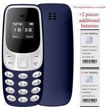 무선전화기 유뮤선전화기 레트로 Bm10 미니 3310 휴대용 소형 마이크로 모바일 핸드폰 Gsm 듀얼 Sim 지원, 17 Dark Blue