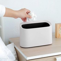 안방꾸미기 모던인테리어 미니쓰레기통 예쁜휴지통 뷰티룸 자취방 집들이선물 호텔, 1개, 화이트