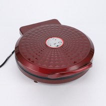 누룽지기계 누룽지만드는기계 누룽지팬 가정용 전기 베이킹 팬 30cm 직경 양면 가열 논, 빨간색