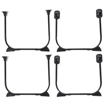 상다리부속 U자형 커피 테이블 다리 교체 접이식 액세서리 4 개, [01] Black