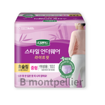 디펜드 여성용 스타일 언더웨어 라이트핏 성인기저귀 초슬림 대형 성인기저귀/패드, 0 90-100호/중형, 10개입, 1개