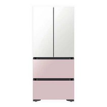 [하이마트] 삼성 비스포크 키친핏 4도어 김치냉장고 RQ42A94L2AP (420L 글램 화이트 글램 핑크)
