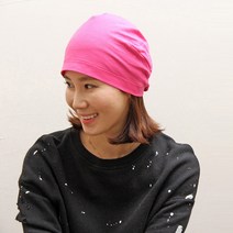 bedazzle 면 100% 솔리드 심플 면비니 항암비니 항암모자 실내용비니