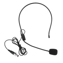 XLR 3 핀 마이크 용 헤드웨어 가이드 가이드 콘덴서 마이크를위한 라우드 스피커를위한 마이크, 검은색