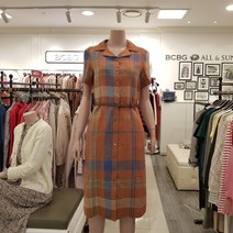 BCBG 여름 시원한 린넨 원피스*시그널 빅체크op[B1B4O621]