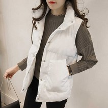 남여 공용 패딩조끼 하이넥 패딩 베스트 겨울 조끼