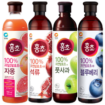 청정원 홍초 900ml 자몽 + 석류 + 풋사과 + 블루베리 각 1개씩 총 4개, 1개