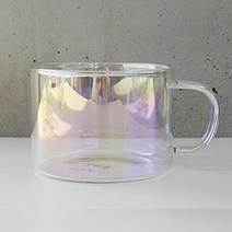 튼튼하고 내열글라스 머그컵 500ml 냉커피잔 감성컵, 단품