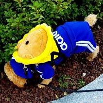 [마물샵] 호랑이 강아지 하네스 백팩 배낭 목줄 S/M/L, 노랑어흥이/S