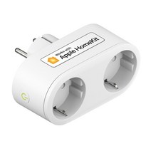 WiFi 스마트 플러그 듀얼 콘센트 소켓 원격 음성 제어 지원, EU 버전 1 개