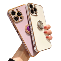 우꾸모 아이폰 7 8 플러스 X XS XR MAX 맥스 큐빅 핑거 링 도금 젤리 케이스 PLUS 7+ 8+ iphone 핸드폰케이스 AC1728